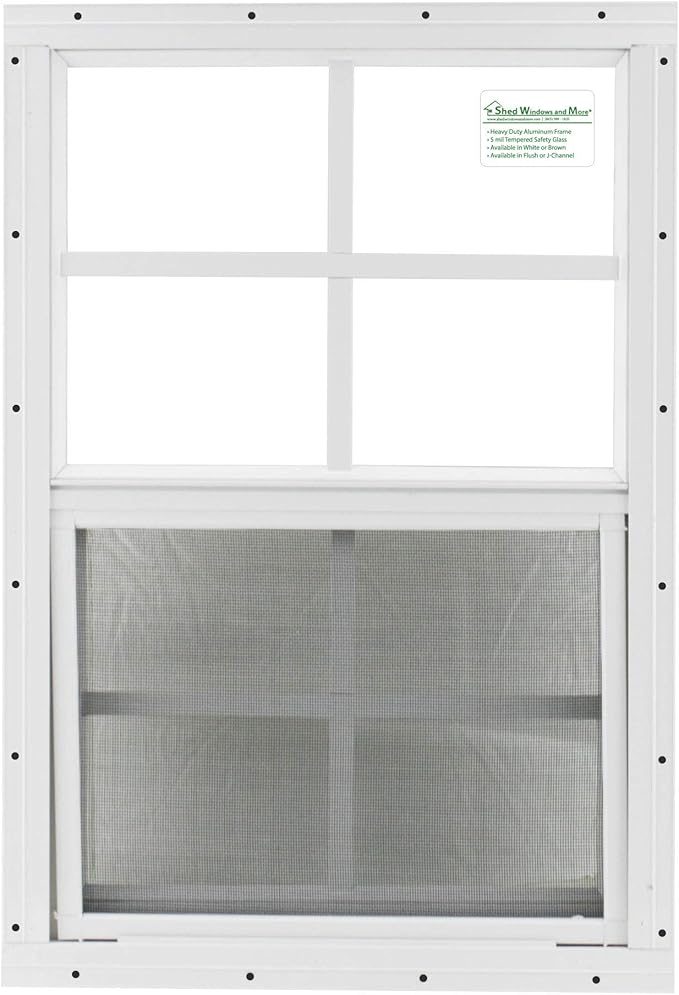 Shed Windows and More 12 X 18 Playhouse Window White Flush, Chicken Coop Window, Shed Window