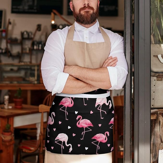 Server Waitress Waist Apron Cooking Kitchen Restaurant Aprons for Women Men