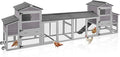 Aivituvin 160in Chicken Coop Extension Design Wooden Hen House Poultry Cage Movable with Nesting Box and Run (Two Sets)
