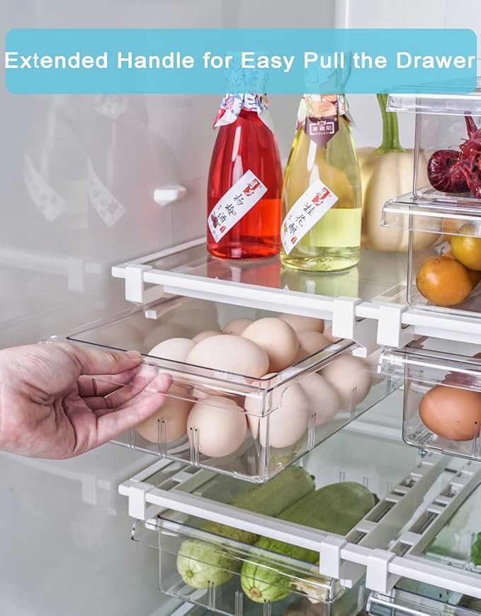 Farochy Refrigerator Organizer Bins - Egg Drawer Fridge Shelf Holder Storage Box for Fruits & Vegetables (1 Pack)