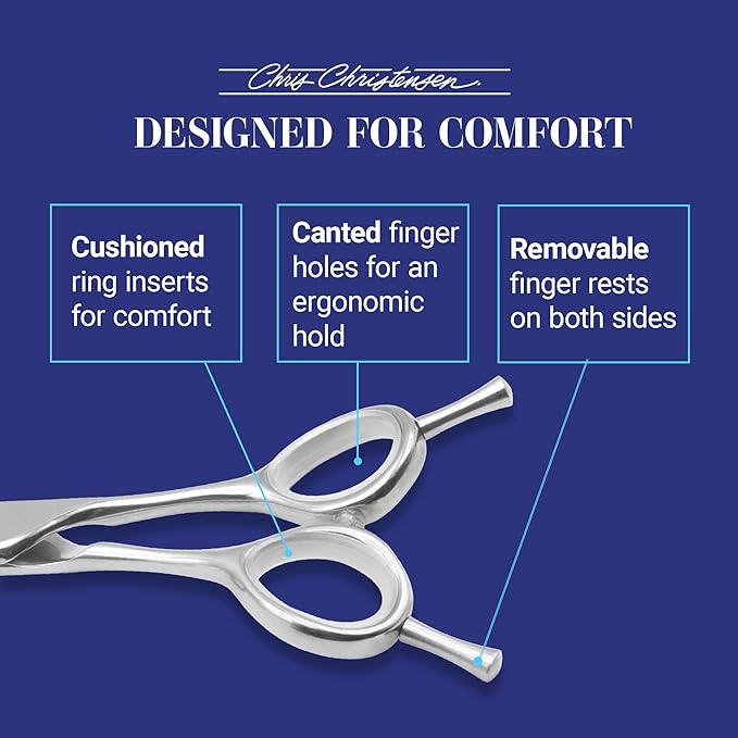 Chris Christensen Classic Series Grooming Shears, 8 in Chunky Blender Shear, Groom Like a Professional, Any Skill Level, Made From 440C Japanese Steel
