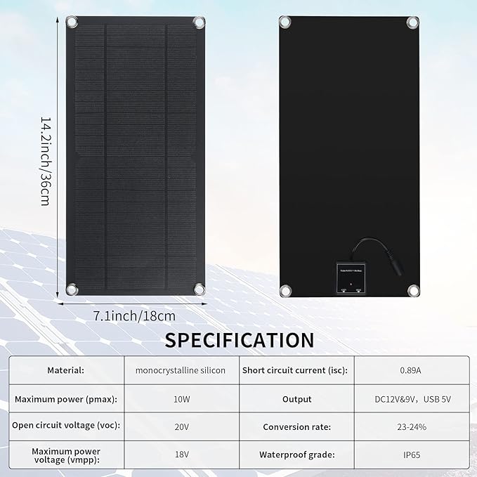 10w 12v Solar Panel Dual Fans Kit Waterproof Outdoor Solar Powered Exhaust Ventilation Fan Dual USB Portable Solar Attic Fan for Chicken Coop Greenhouse Shed PET Houses Window (2 Set)