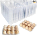100-Pack of 12-Count Plastic Egg Cartons – Bulk Clear Reusable Egg Containers Holds Chicken Eggs | Eggs 12 Count,Egg Cartons Cheap Bulk,Suitable for farms, markets and families.
