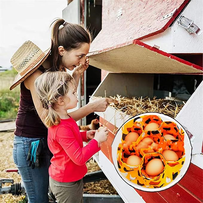 2 Packs Large Egg Collecting & Gathering Basket/Bag (with 7 Pouches) - Fresh, Durable Canvas Apron Egg Holder, Collector & Container for Duck, Chicken, Goose Collection (A)