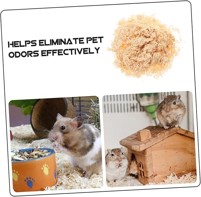 500g Pet Bedding Small Animal Bedding Shavings Cozy Environment for Rabbit Guinea Pig Chicken Coop Snake Reptile Sustainable