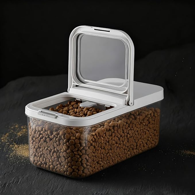 LivLab Mker Dog Food Storage Container - 6L/6KG/10LBS Pet Food Storage Containers With Lids & Scooper, BPA Free Airtight Storage Containers Store Dry Food For Kitchen Pantry