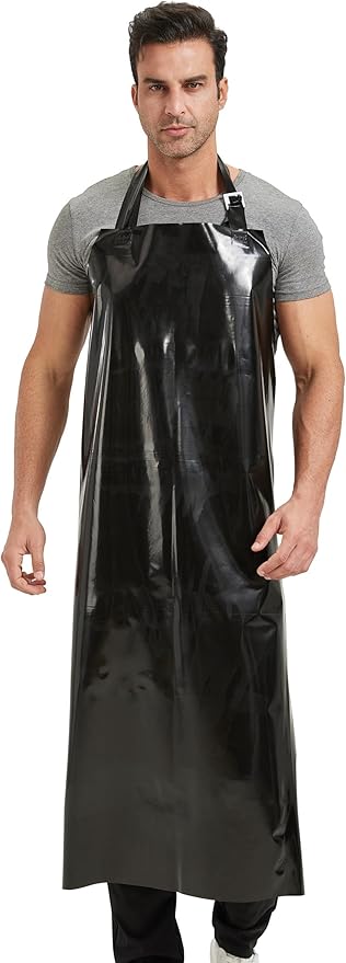 Nanxson TPU Waterproof Apron Lightweight Work Apron with Adjustable Buckle for Pet Bathing,Dishwashing,Butchers,Housework