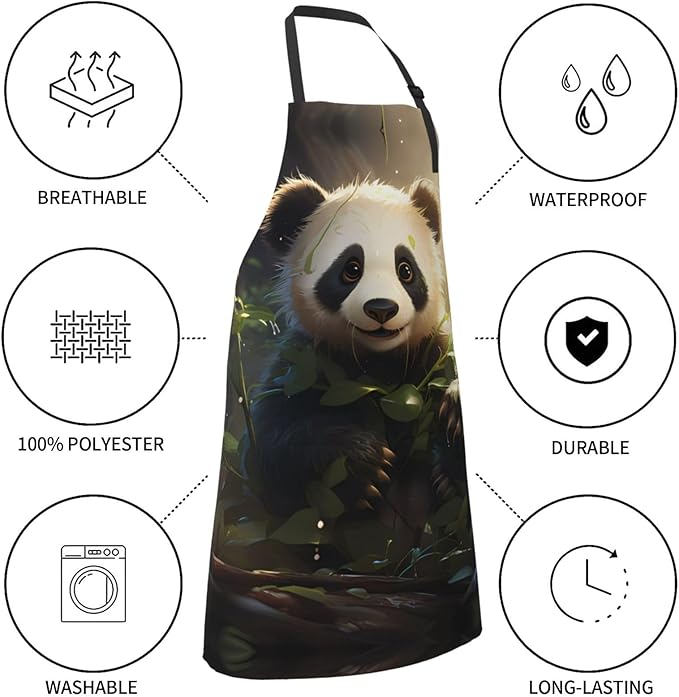 Dogs and Roses Heavy Duty Waterproof Apron with Pockets for AdultsResistant Grilling, Gardening, Painting