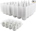 40 Pack Jumbo Egg Cartons for Duck/Turkey Eggs - Holds 12 XL Eggs, Clear Eco-friendly Plastic Blank Egg Cartons, 3x4 Grids, for Farms, Sellers & Market Display