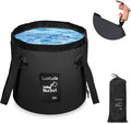 Luxtude Collapsible Bucket with Handle, Portable 5 Gallon Bucket for Camping, Fishing, Beach, Gardening, RV & Outdoor Emergency, Heavy-Duty & Ultra Lightweight Water Storage Container