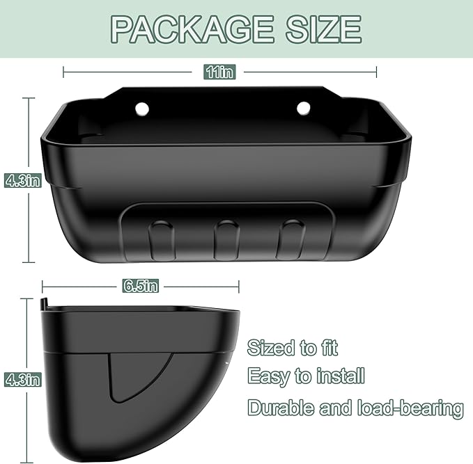 Goat Feeders Hanging, Chicken Waterer Feeder Trough for Poultry Livestock (6 * 3.5 Quart Black)