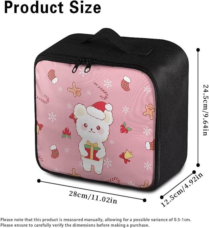 Rnyleeg Pink First Aid Bag Empty Christmas First Aid Kit for College Dorm Cute Emergency Medical Trauma Bag Travel First Aid Pouch