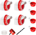 Chicken Feeders and Waterers, 4 Ports Chicken Feeder No Waste and 4 Packs Chicken Water Cups