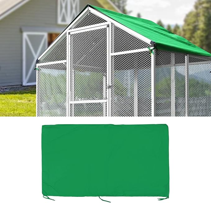 Chicken Coop Cover Shade Cloth, Sturdy Waterproof Sun Protection Chicken Run Cover Canopy, Outdoor Poultry Cage Accessories