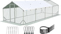 Quictent Advanced Series 24x9 ft Metal Chicken Coop Run with Side Hardware Cloth, Large Walk-in Outdoor Poultry Cage Heavy Duty Predator Proof Hen Duck Rabbit Farm Pen House, Waterproof Anti-UV Cover
