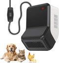 Dog house heater for chicken coop pet, adjustable temperature of 300W/600W for winter warmth, low noise, overheat protection, bite-proof wires, suitable for indoor and outdoor use