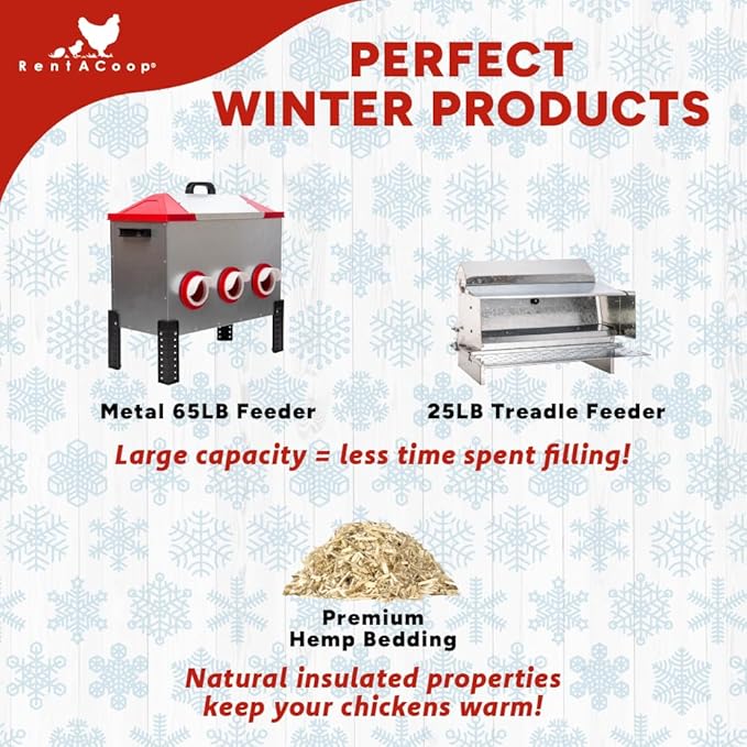 RentACoop Zero Chill Heated Drinker 64oz All-in-One High-Performance Poultry Waterer with Heater & Insulated Cover, Cold-Weather Tested to -10°F, Cone Lid + Horizontal Nipple for Chickens & Sm Flocks