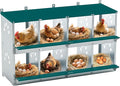 Chicken Nesting Boxes, Wall Mountable Metal Chicken Coop Nesting Box, Easy Egg Collection Roll Away Nesting Boxes Chicken, Roosting Boxes for Chickens, 8 Compartments