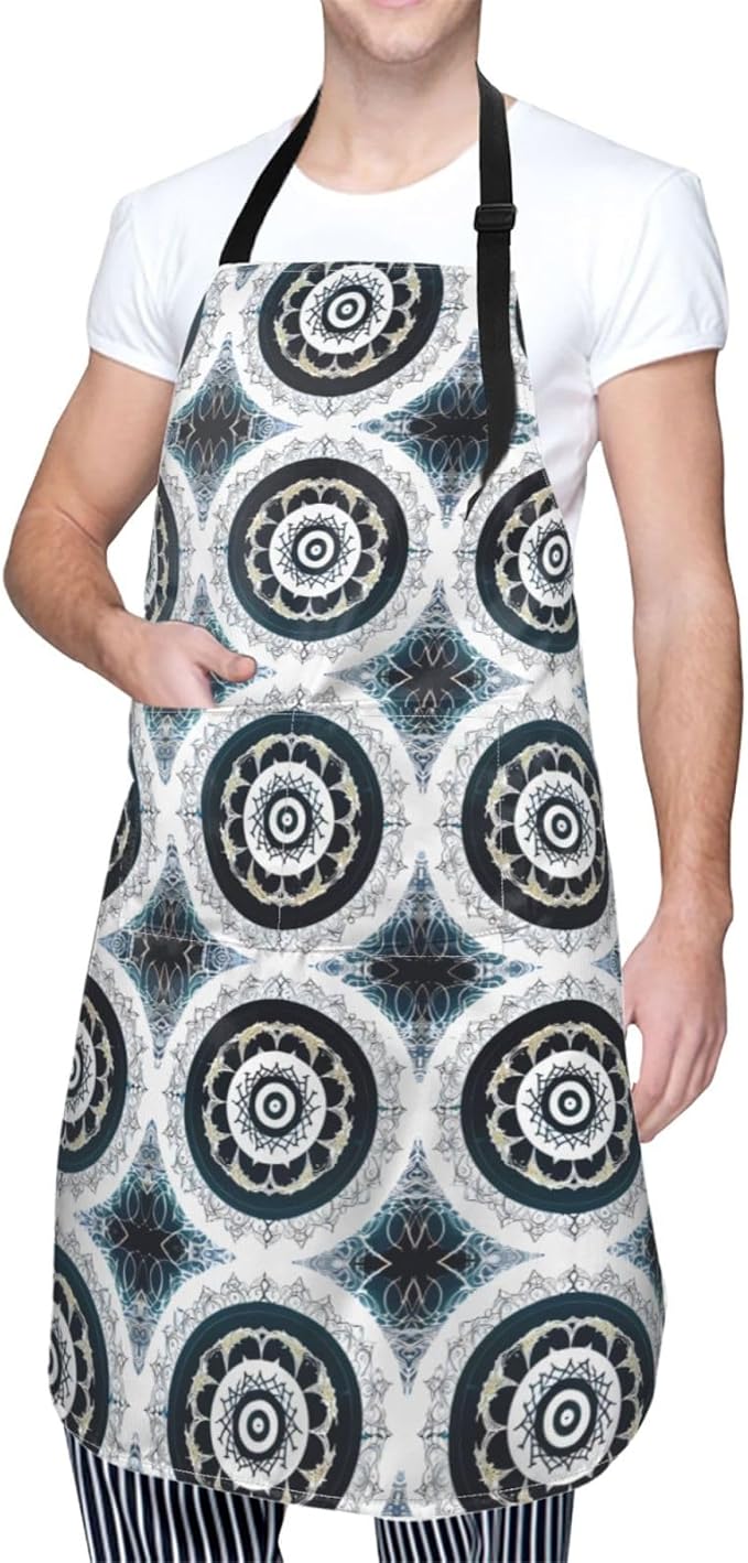 Multidimensional Space Heavy Duty Waterproof Apron with Pockets for AdultsResistant Grilling, Gardening, Painting