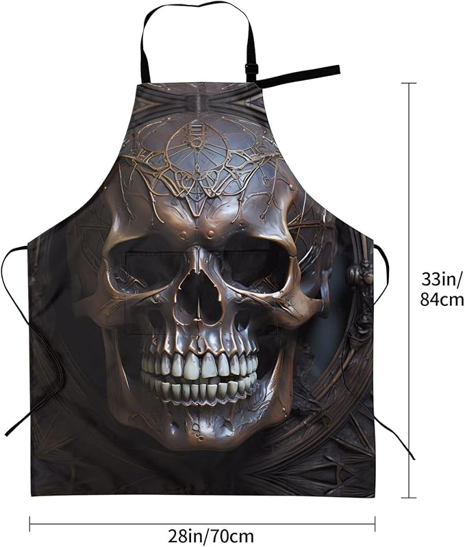 Dogs and Roses Heavy Duty Waterproof Apron with Pockets for AdultsResistant Grilling, Gardening, Painting