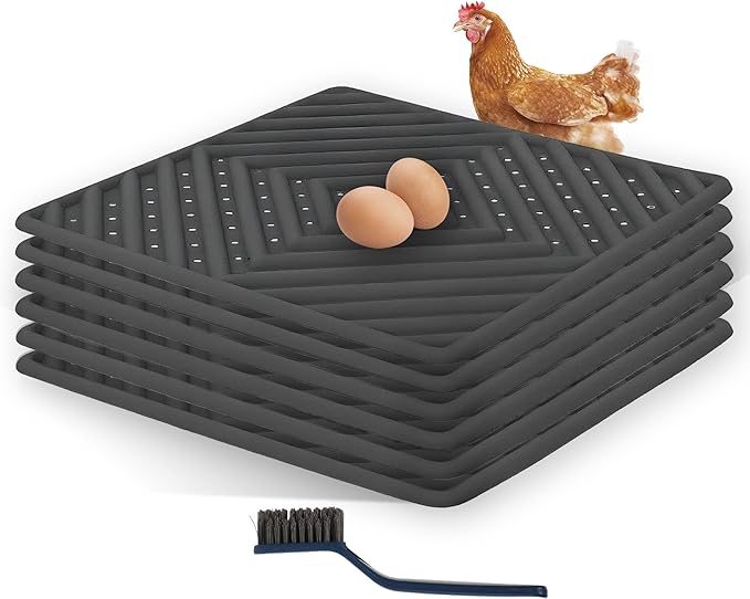 Skimzy Washable Chicken Nesting Pads, Reusable Nest Box Liners for Hens, Soft & Durable Egg Laying Mats, Easy to Clean Coop Accessories (Set of 4, 12x12 Inch)