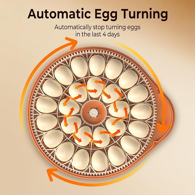 Incubators for Hatching Eggs, Smart Voice Control, 26 Eggs Incubator with Automatic Egg Turning and Humidity Control, LED Egg Candler, Incubation Days Display, for Chicken, Duck, Goose, Bird Eggs