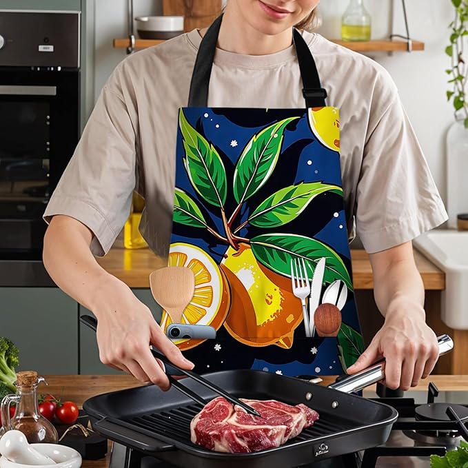 Apron Adjustable Waterproof with Two Deep Pockets Wowen men for Summer BBQ Pool Parties & Resorts