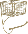 DII Rustic Farmhouse Bathroom Décor, Metal Storage, Toilet Paper Holder, Gold