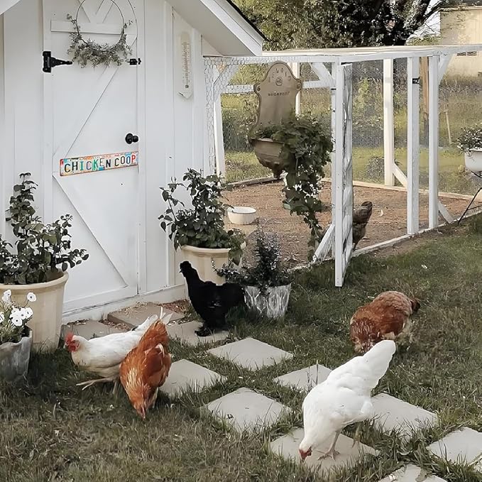 QMARK Metal Tin Sign, Chicken Coop Vintage Wall Decor, Farm House Style Signs, 16 x 4 Inches, 2 Pack