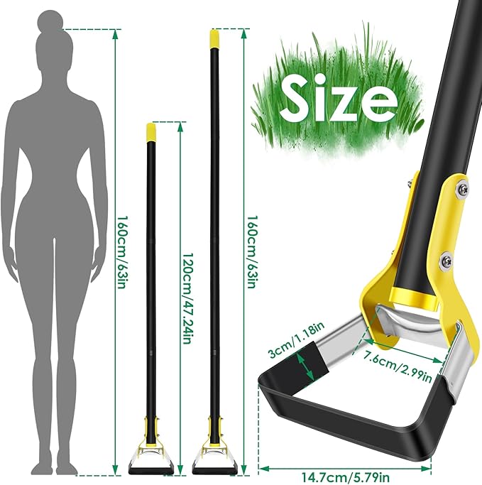 Garden Hoe Tool 1.2/1.6M Stainless Steel Incisive Stirrup Loop Hoe with Triangle Head and Long Handle Ergonomic Weeding Tool for Backyard Courtyard Vegetable Farm Planting .(4 Sections 1.6m)