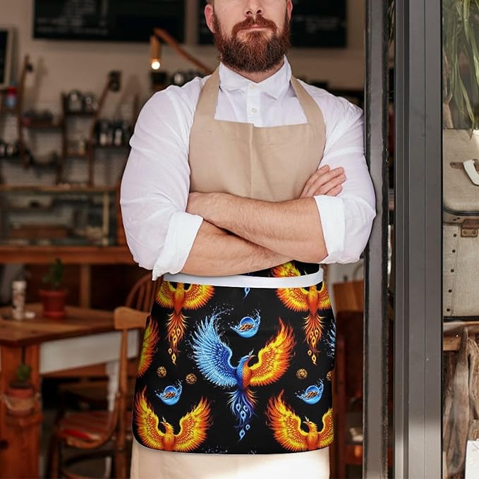 Unisex Half Waiter Waist Short Apron Waterproof Chef Works Waitress Aprons