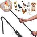 Chicken Catcher Net,37 to 93in Chicken Catcher Leg Hook Extra Long Handle Animal Catcher Pole Heavy Duty with Frosted Tube Extension Pole Poultry Hook Fowl Catcher (Black 75in)
