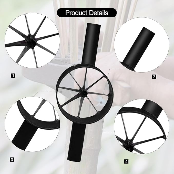 Bamboo Splitter Divider Manual Compact Multiuse Lightweight Bamboo Splitting Tool Handheld for Home Farm Backyard Craftsmen, 6 Cut