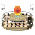 24 Egg Incubator with Temperature Control & Humidity Monitoring, Automatic Egg Turner, Built-in Egg Candler, 360° Clear View for Hatching Chicken, Duck, Quail Eggs - Ideal for Home, Classroom, Farm