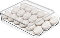 Egg Holder for Fridge 16 Capacity Automatic Rolling Egg Organizer for Refrigerator, Clear Stackable Container for Kitchen or Pantry Storage 1 Pack