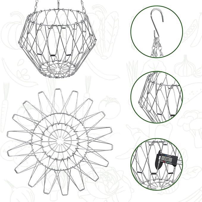Hanging Chicken Feeder, Metal Chicken Treat Dispenser with Chain and Stand Pole, Chicken Enrichment Toys, Chicken Coop Accessories for Hens, Turkeys, Ducks, Geese, and Other Poultry