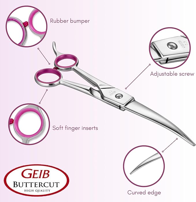 Geib Gator Stainless Steel Pet Curved Shears, 7-1/2-Inch