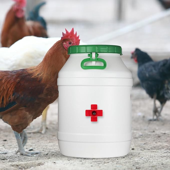 Hemoton 12set Automatic Chicken Waterer System Leakproof Nipples and Drill Bits Space-efficient Design for Poultry Hydration Chicken Coop Plastic and Stainless Steel for Outdoor Use