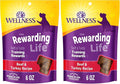 Wellness Rewarding Life Grain-Free Soft Dog Treats, Made in USA with Healthy Ingredients, Ideal for Training (Beef & Turkey Recipe, 6-Ounce Bag) (Pack of 2)