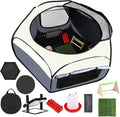 Chicks Brooder Box for Chick Starter Kit -Dual Door Chicken Brooder Playpen/Pen/Tent with 10 * 10 inch Brooder Heating Plate,Nesting Pads,Chick Feeder＆Waterer,Chick Perch Up to 15 Chicks,Quail,Duck