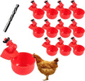 Chicken Water Cup Waterer for Poultry, 3/8 in Automatic Filling Waterer Poultry Drinking Bowl Chicken Water Feeder, Automatic Poultry Drinking Bowl for Duck Turkey Rabbit Geese Farm (12)
