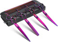 JASON Dog Grooming Scissors Set - Professional 6 in 1 Dog Shears Kit - 6.5" Thinning, 7" Straight, 7" Up-Curved, 7" Down-curved Scissors and Comb for Cat Pet with Adjustable Screw (Purple) Gift