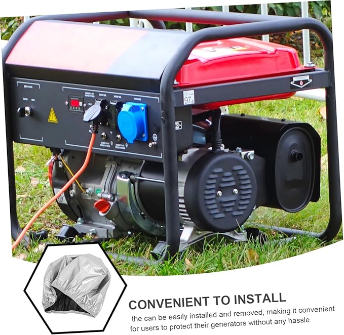 Waterproof Generator Cover with Elastic Drawstring Weatherproof Protection for and Predator 3500 Outdoor Use 25.59X16.14X11.02In