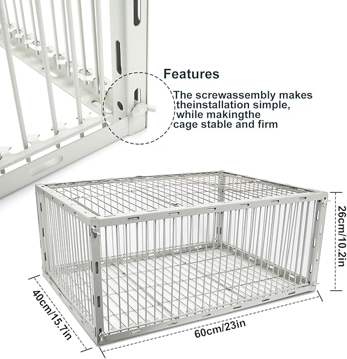 Pigeon Trap Cage with Escape-Proof Design – Auto Bird Trap Cage for Pigeons and Small Birds | Multi-Catch Pigeons Birds Traps for Sale with Well Anti-Rust Baking Paint-M Size