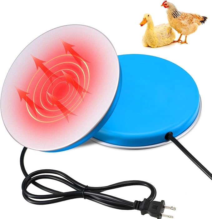 Heated Chicken Waterer Poultry Water Heater Warmer Base Heated 110v Chicken Water Heater Electric for Winter Deicer Poultry Founts Coop Accessories with 59 Inch Cord(Small, 32W)