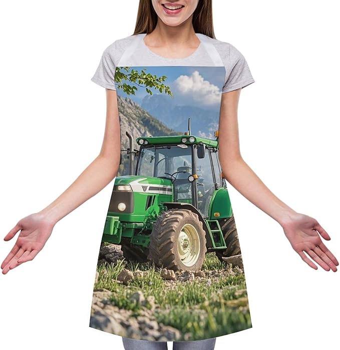 Waterproof Apron Adjustable Bib Aprons with Pockets Smiling Apron Kitchen Aprons for Women Men