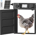 Large Size Automatic Chicken Coop Door Solar - Powered Auto Chicken Door Opener, Automatic Chicken Door with Timer/Light Sensor Modes, Intelligent Obstacle Sensors, Remote Control, 14.76"H x 11.02"L