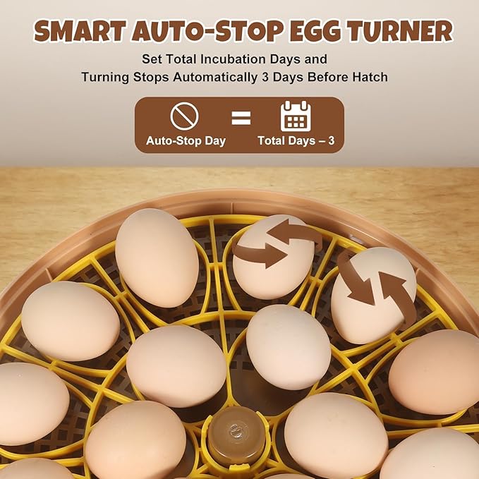 Nest III - 18 Egg Incubator for Hobbyists, Dual-Size Egg Trays, Multi-Level Adaptive Humidity & Temp Control, Custom Incubation Days, Auto Turning & Auto Stop, Integrated Digital Display, Candler