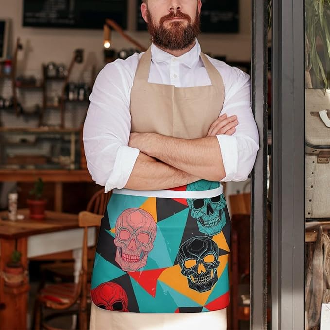 Short 3 Pockets Waist Waiter Waitress Half Apron Waterproof Chef Aprons