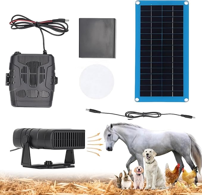 Solar Heater for Chicken Coop,30W Solar Heater For Greenhouse,Chicken Coop Heaters for Winter,Portable Waterproof SolarPanel Heaters With Overheating Protection For Car,Pets,Coops,Pens & Stables